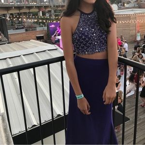 Two piece prom dress